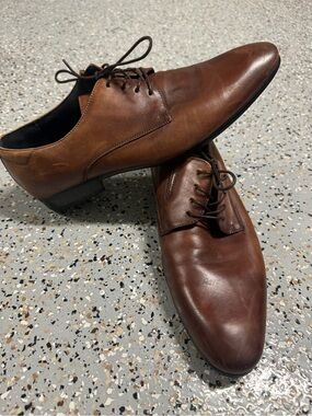 ALDO Brown Leather Lace-Up Dress Shoes Men’s Size 9.5